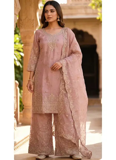 10047 G To I By Zorista Pure Zimmi Choo With Embroidery Work Redaymade Suit